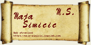 Maja Simičić vizit kartica